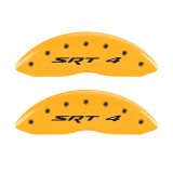 MGP 4 Caliper Covers Engraved Front & Rear SRT4 Yellow finish black ch thumbnail 5