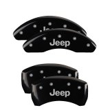 MGP 4 Caliper Covers Engraved Front & Rear JEEP Black finish silver ch thumbnail 6