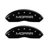 MGP 4 Caliper Covers Engraved Front & Rear MOPAR Black finish silver ch thumbnail 6