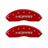 MGP 4 Caliper Covers Engraved Front & Rear MOPAR Red finish silver ch thumbnail 2