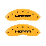 MGP 4 Caliper Covers Engraved Front & Rear MOPAR Yellow finish black ch thumbnail 4