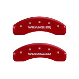 MGP 4 Caliper Covers Engraved Front & Rear WRANGLER Yellow finish black ch thumbnail 9
