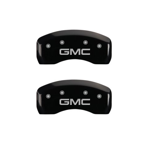 MGP 4 Caliper Covers Engraved Front & Rear GMC Black finish silver ch thumbnail 7