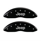MGP 4 Caliper Covers Engraved Front & Rear JEEP Black finish silver ch thumbnail 1