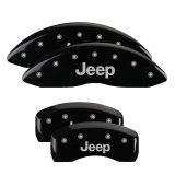 MGP 4 Caliper Covers Engraved Front & Rear JEEP Black finish silver ch thumbnail 3