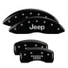 MGP 4 Caliper Covers Engraved Front JEEP Engraved Rear JEEP Grill logo Black finish silver ch thumbnail 8