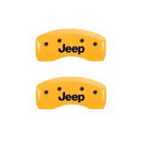 MGP 4 Caliper Covers Engraved Front JEEP Engraved Rear JEEP Grill logo Black finish silver ch thumbnail 9
