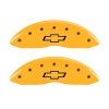 MGP Front set 2 Caliper Covers Engraved Front Bowtie Yellow finish black ch thumbnail 7
