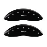 MGP Front set 2 Caliper Covers Engraved Front MGP Black finish silver ch thumbnail 2