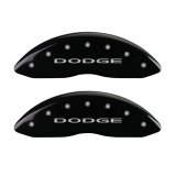 MGP Front set 2 Caliper Covers Engraved Front With out stripes/Dodge Black finish silver ch thumbnail 2