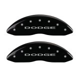 MGP Front set 2 Caliper Covers Engraved Front With out stripes/Dodge Black finish silver ch thumbnail 3