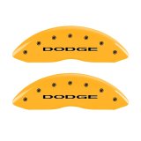 MGP Front set 2 Caliper Covers Engraved Front With out stripes/Dodge Yellow finish black ch thumbnail 4