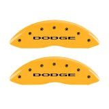 MGP Front set 2 Caliper Covers Engraved Front With out stripes/Dodge Yellow finish black ch thumbnail 6