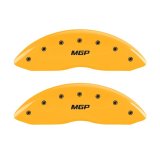 MGP Front set 2 Caliper Covers Engraved Front MGP Yellow finish black ch thumbnail 2