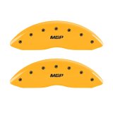 MGP Front set 2 Caliper Covers Engraved Front MGP Yellow finish black ch thumbnail 3