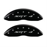 MGP Front set 2 Caliper Covers Engraved Front SRT4 Black finish silver ch thumbnail 1
