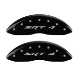 MGP Front set 2 Caliper Covers Engraved Front SRT4 Black finish silver ch thumbnail 2