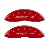 MGP Front set 2 Caliper Covers Engraved Front SRT4 Red finish silver ch thumbnail 6