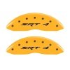 MGP Front set 2 Caliper Covers Engraved Front SRT4 Yellow finish black ch thumbnail 7