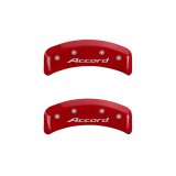 MGP 4 Caliper Covers Engraved Front Accord Engraved Rear Accord Red finish silver ch thumbnail 2