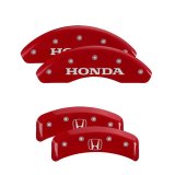MGP 4 Caliper Covers Engraved Front Honda Engraved Rear H Logo Red finish silver ch thumbnail 3