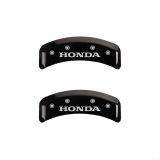 MGP 4 Caliper Covers Engraved Front & Rear Honda Black finish silver ch thumbnail 1