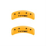 MGP 4 Caliper Covers Engraved Front & Rear i-Vtec Yellow finish black ch thumbnail 1