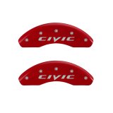 MGP 4 Caliper Covers Engraved Front & Rear Honda Red finish silver ch thumbnail 5