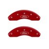 MGP Front set 2 Caliper Covers Engraved Front Oval logo/Ford Red finish silver ch thumbnail 7