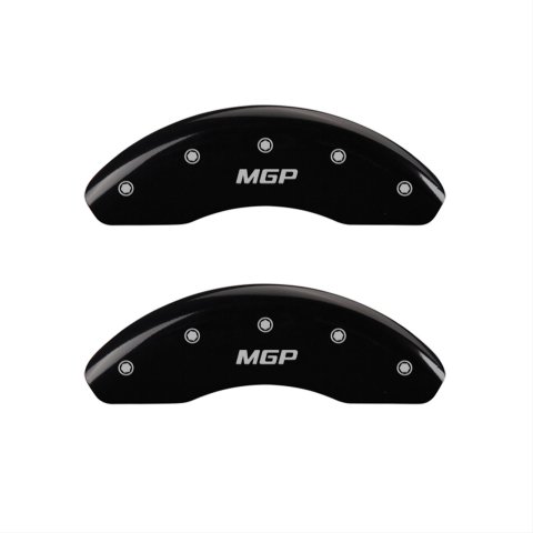MGP Front set 2 Caliper Covers Engraved Front MGP Black finish silver ch thumbnail 1