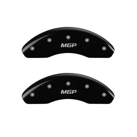 MGP Front set 2 Caliper Covers Engraved Front MGP Black finish silver ch thumbnail 2