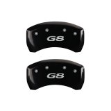 MGP 4 Caliper Covers Engraved Front Pontiac Engraved Rear G8 Black finish silver ch thumbnail 7