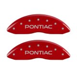 MGP 4 Caliper Covers Engraved Front Pontiac Engraved Rear G8 Red finish silver ch thumbnail 1