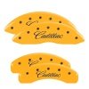 MGP 4 Caliper Covers Engraved Front & Rear Cursive/Cadillac Yellow finish black ch thumbnail 8