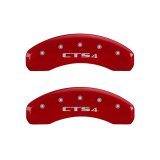 MGP 4 Caliper Covers Engraved Front Cursive/Cadillac Engraved Rear CTS4 Yellow finish black ch thumbnail 9