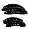 MGP 4 Caliper Covers Engraved Front Cursive/Cadillac Engraved Rear CTS Black finish silver ch thumbnail 8