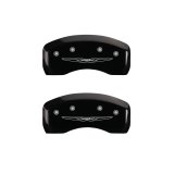 MGP 4 Caliper Covers Engraved Front & Rear Style 2/Chrysler Wing Black finish silver ch thumbnail 9