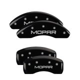 MGP 4 Caliper Covers Engraved Front & Rear MOPAR Black finish silver ch thumbnail 3