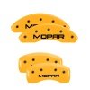 MGP 4 Caliper Covers Engraved Front & Rear MOPAR Yellow finish black ch thumbnail 7