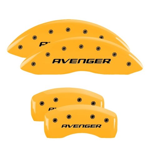 MGP 4 Caliper Covers Engraved Front & Rear With out stripes/Dodge Red finish silver ch thumbnail 7