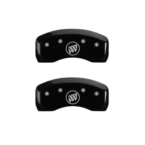 MGP 4 Caliper Covers Engraved Front Buick Engraved Rear Buick Shield Black finish silver ch thumbnail 2