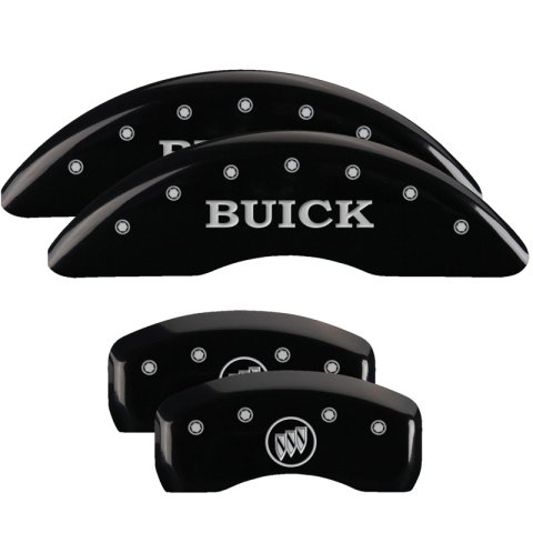 MGP 4 Caliper Covers Engraved Front Buick Engraved Rear Buick Shield Black finish silver ch thumbnail 4