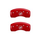 MGP 4 Caliper Covers Engraved Front Buick Engraved Rear Buick Shield Red finish silver ch thumbnail 9