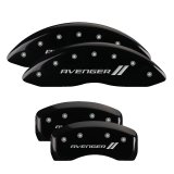 MGP 4 Caliper Covers Engraved Front & Rear With stripes/Avenger Black finish silver ch thumbnail 6