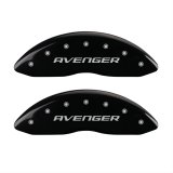 MGP 4 Caliper Covers Engraved Front & Rear With out stripes/Avenger Black finish silver ch thumbnail 1