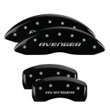 MGP 4 Caliper Covers Engraved Front & Rear With out stripes/Avenger Black finish silver ch thumbnail 5