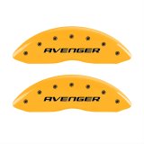 MGP 4 Caliper Covers Engraved Front & Rear With out stripes/Avenger Yellow finish black ch thumbnail 1