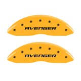 MGP 4 Caliper Covers Engraved Front & Rear With out stripes/Avenger Yellow finish black ch thumbnail 6