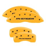 MGP 4 Caliper Covers Engraved Front & Rear With out stripes/Avenger Yellow finish black ch thumbnail 8