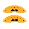 MGP Front set 2 Caliper Covers Engraved Front JEEP Yellow finish black ch thumbnail 5